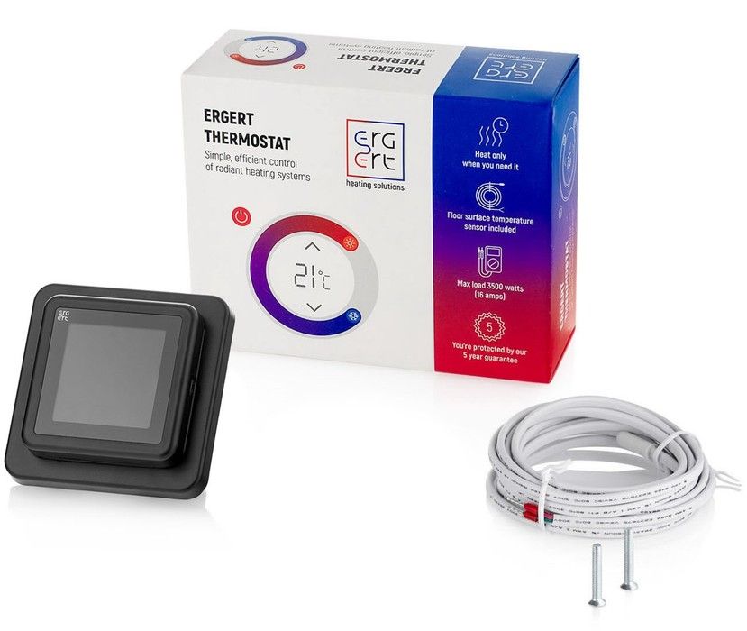 Терморегулятор для теплого пола ERGERT ETR-360W (Wi-Fi, чёрный) фото#2