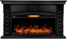 Электрокамин Royal Thermo Aurora RTFP/P-AR40LS с порталом Firelight Porto 40 камень черный шпон венге