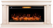 Электрокамин Royal Thermo Aurora RTFP/P-AR40LS с порталом Firelight Olympia 40, слоновая кость с золотой патиной