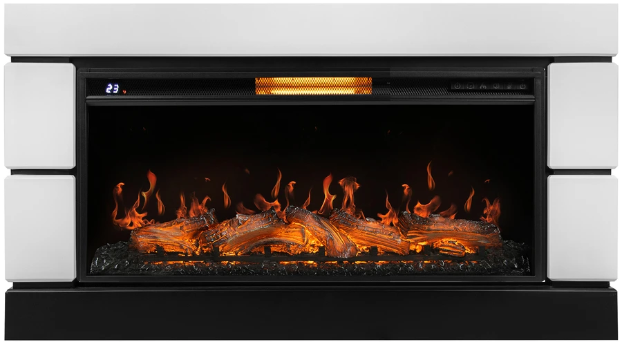 Электрокамин Royal Thermo Aurora RTFP/P-AR40LS с порталом Firelight Moderno 40, белый