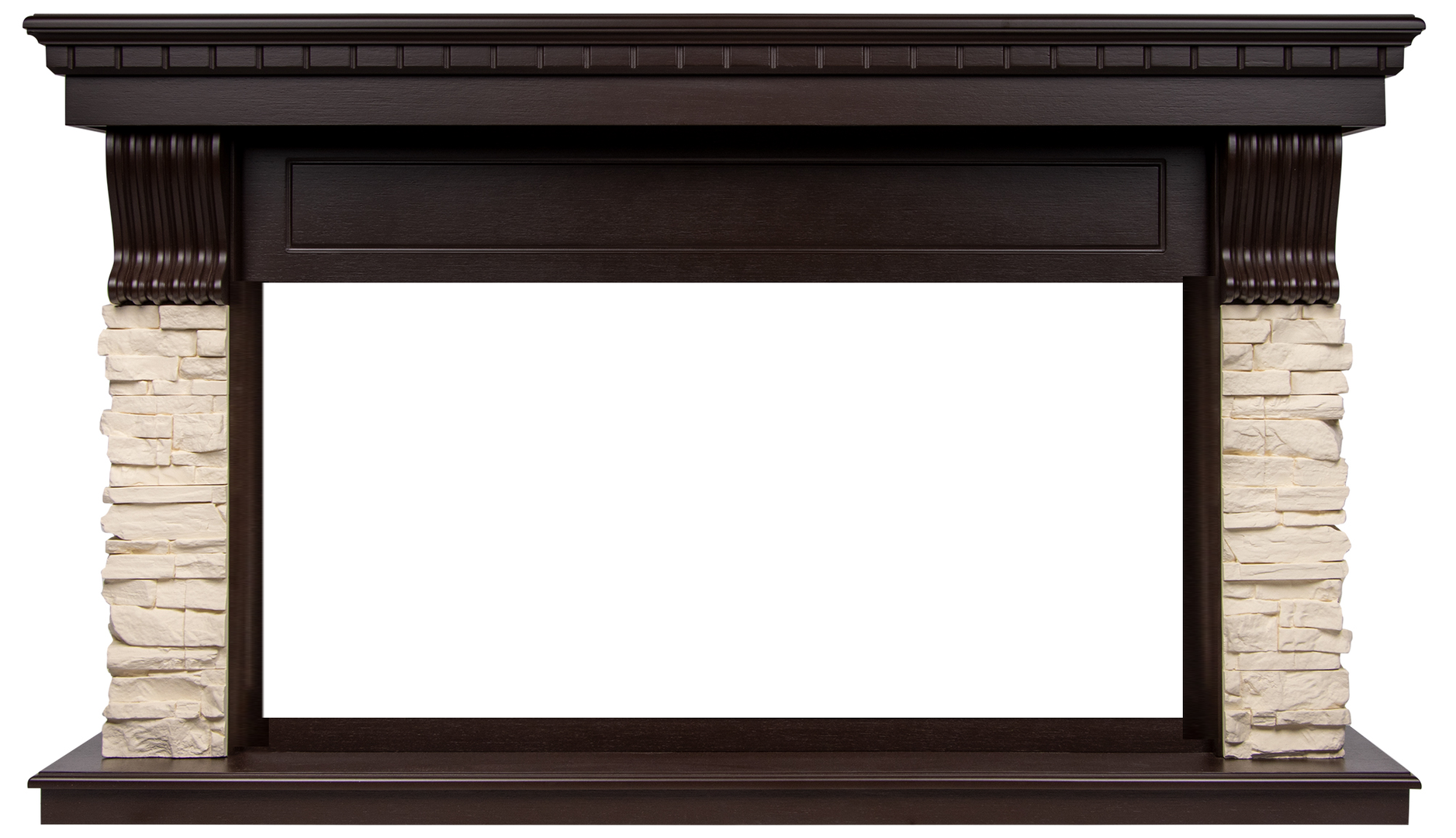 Электрокамин Electrolux EFP/P-3620LS с порталом Firelight Michigan 36, камень молочный, шпон темный дуб фото#3