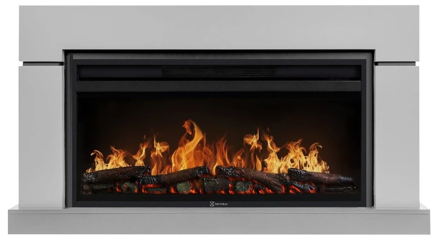Электрокамин Electrolux EFP/P-3620LS с порталом Firelight Lindos 36, светло-серый, р/в