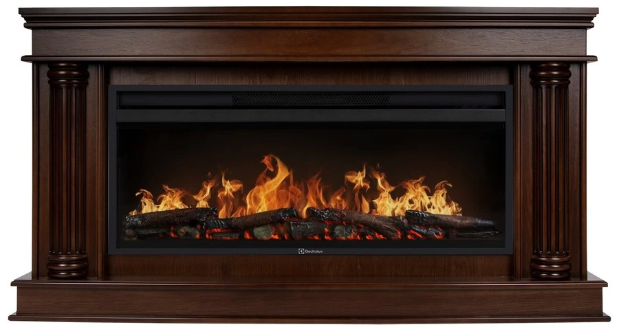 Линейный электрокамин Electrolux EFP/P-4220LS с порталом Firelight Olympia 42, канадский дуб