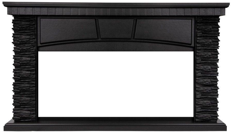 Линейный электрокамин Electrolux EFP/P-4220LS с порталом Firelight Porto 42, камень черный шпон венге фото#2