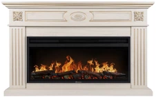 Линейный электрокамин Electrolux EFP/P-4220LS с порталом Firelight Siena 42, слоновая кость с золотой патиной