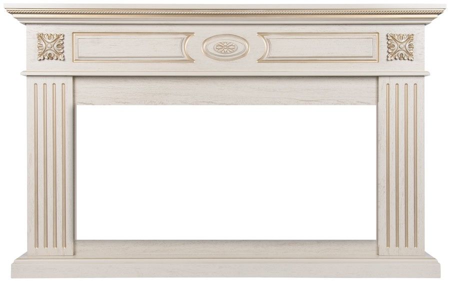 Линейный электрокамин Electrolux EFP/P-4220LS с порталом Firelight Siena 42, слоновая кость с золотой патиной фото#2