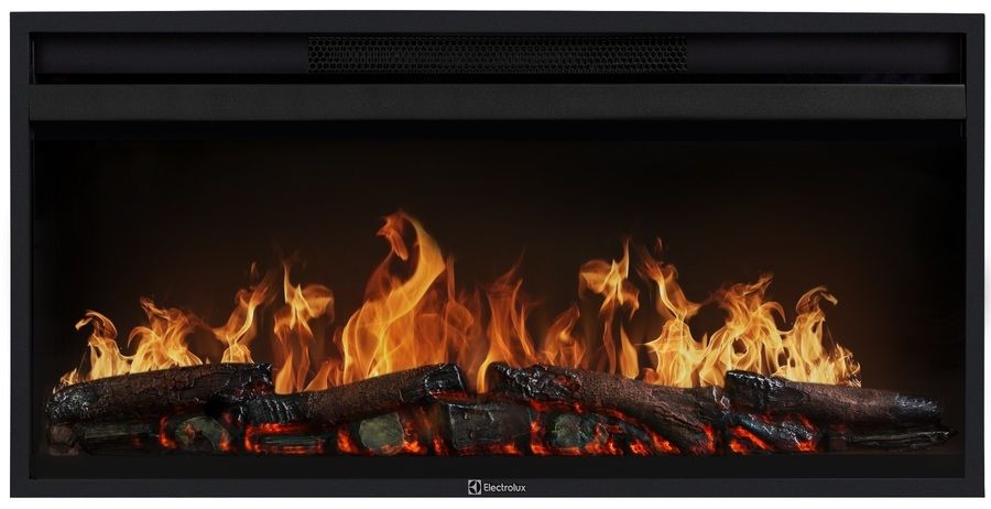 Линейный электрокамин Electrolux EFP/P-4220LS с порталом Firelight Siena 42, слоновая кость с золотой патиной фото#3