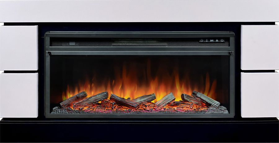 Электрокамин Royal Flame Modern 42 CRM белый с очагом Vision 42 LOG LED
