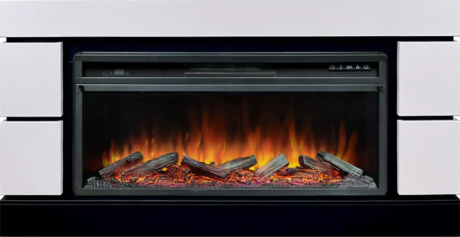 Электрокамин Royal Flame Modern 42 CRM белый с очагом Vision 42 LOG LED