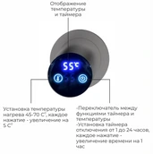 Электрический полотенцесушитель лесенка Terminus Аккорд П5 500х800 Оружейная сталь фото#4