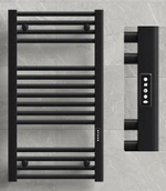 Электрический полотенцесушитель лесенка Rifar D-LINE 450x800, чёрный янтарь матовый фото#2