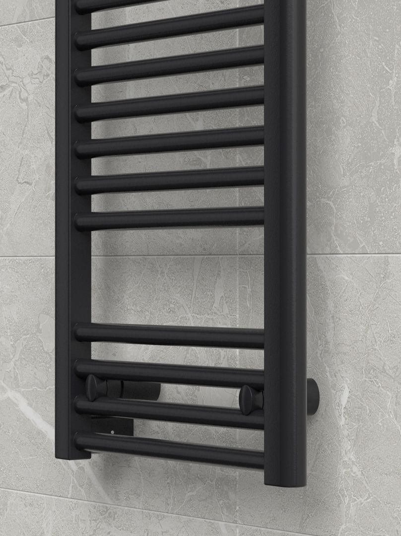 Электрический полотенцесушитель лесенка Rifar D-LINE 450x1200, чёрный янтарь матовый фото#3
