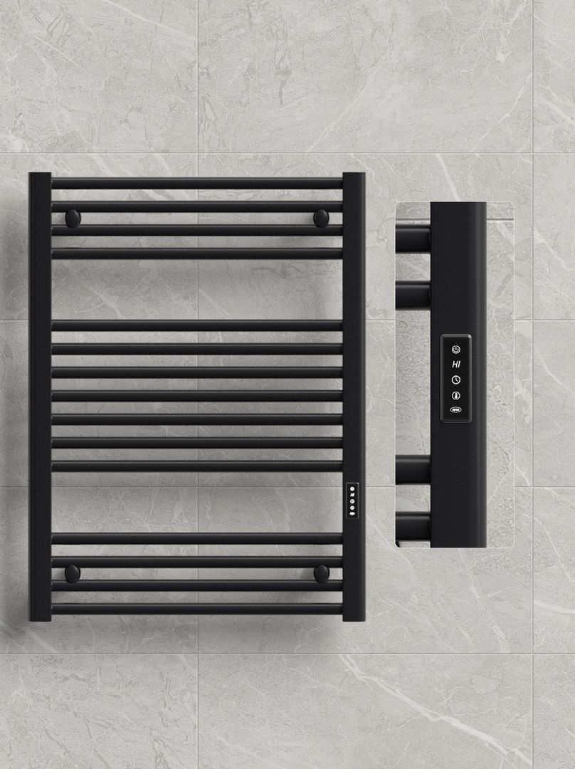 Электрический полотенцесушитель Rifar D-LINE 600x800, чёрный янтарь матовый фото#5
