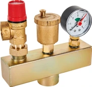 Группа безопасности Rommer 3 бар, 1" (до 50 кВт) (без теплоизоляции)