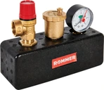 Группа безопасности Rommer 3 бар, 1" (до 50 кВт) (в теплоизоляции)