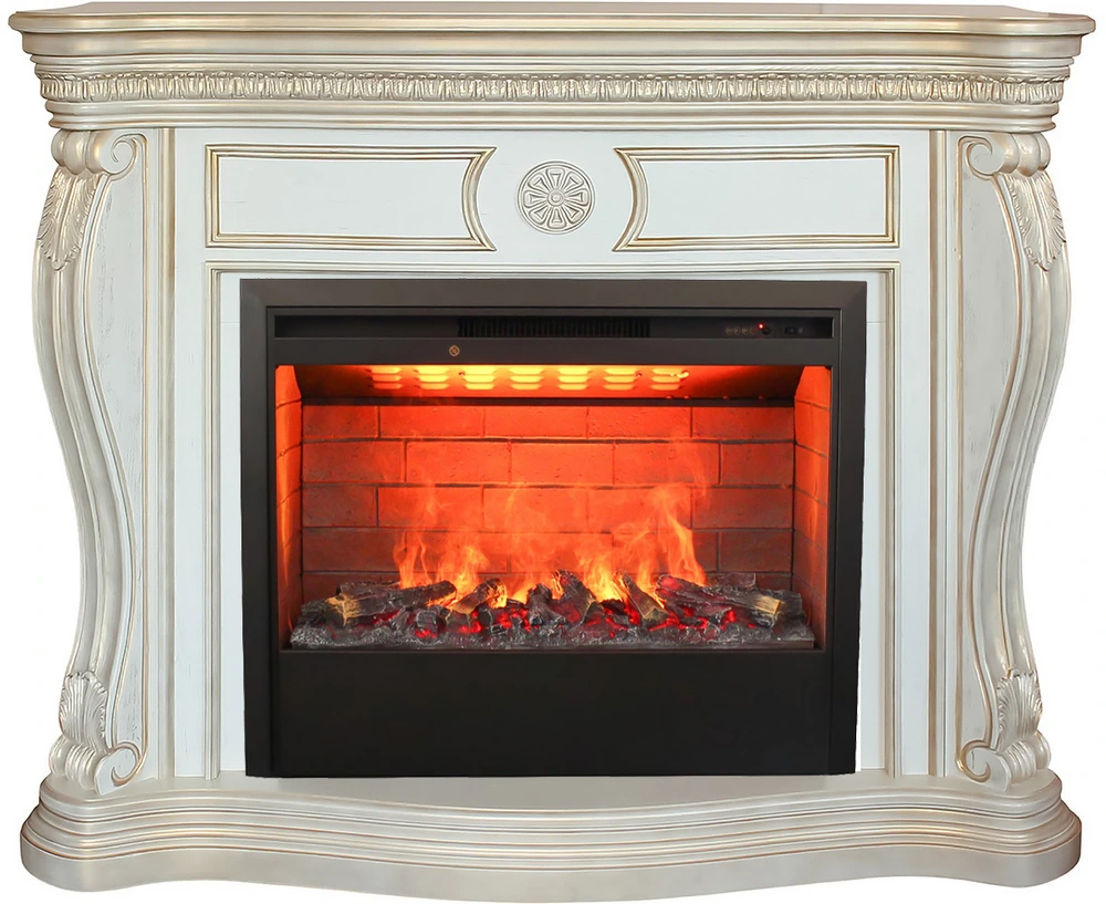 Электрокамин Real-Flame Barcelona 26/33 WT-659G с очагом 3D Helios 26