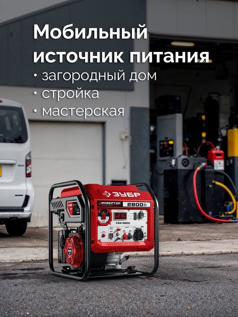 Бензиновый генератор Зубр СБИ-2800 фото#11