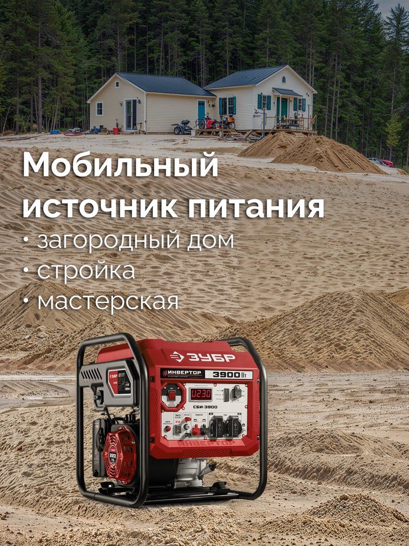 Бензиновый генератор Зубр СБИ-3900 фото#21