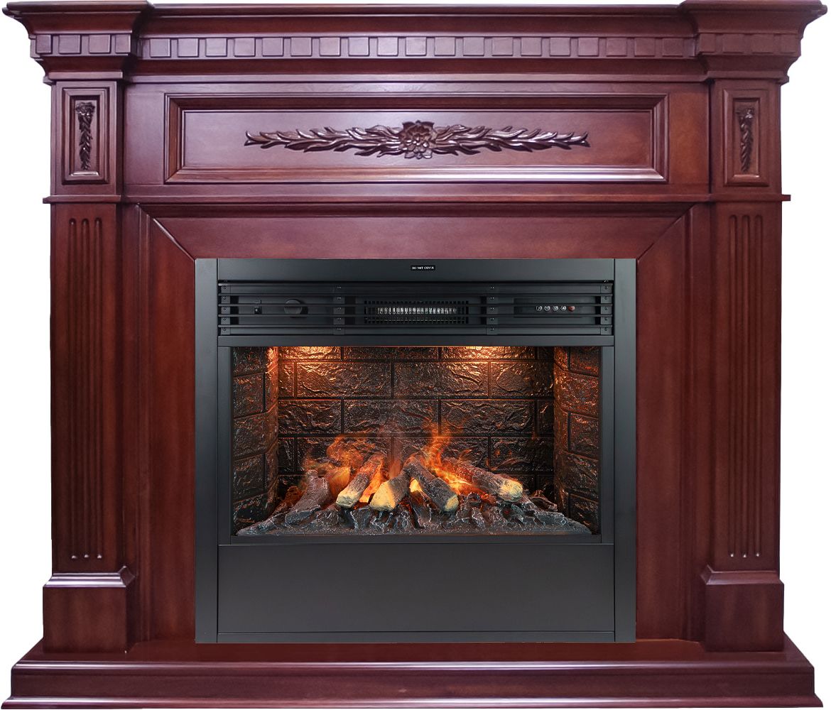 Электрокамин Royal Flame Luxemburg темная вишня с очагом Design B800RF 3D