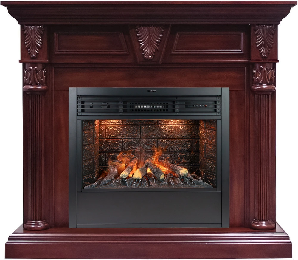 Электрокамин Royal Flame Sheffield темная вишня с очагом Design B800RF 3D