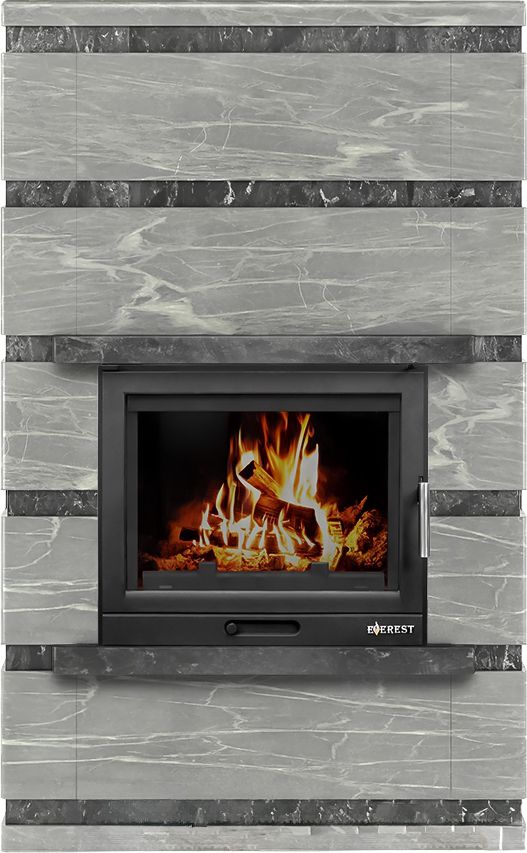 Готовый дровяной каминокомплект Эверест U10 RANTALA Н-1546 Талькохлорит / Пироксенит фото#2