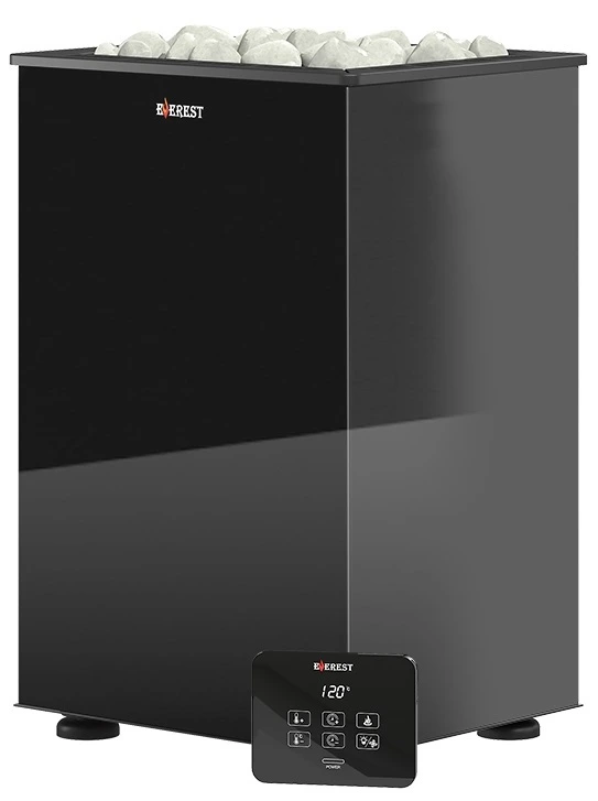 Электрическая печь Эверест BLACK CRYSTAL S60 (пульт управления в комплекте)