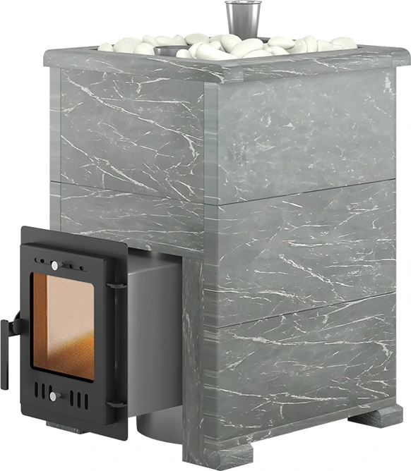 Дровяная печь Эверест Steam Master 18 INOX Талькохлорит, S-40