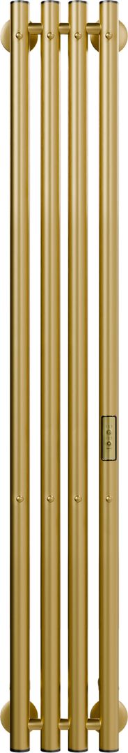 Электрический полотенцесушитель вертикальная лесенка INDIGO Style 4 (el) 120/18 Milky Gold фото#2