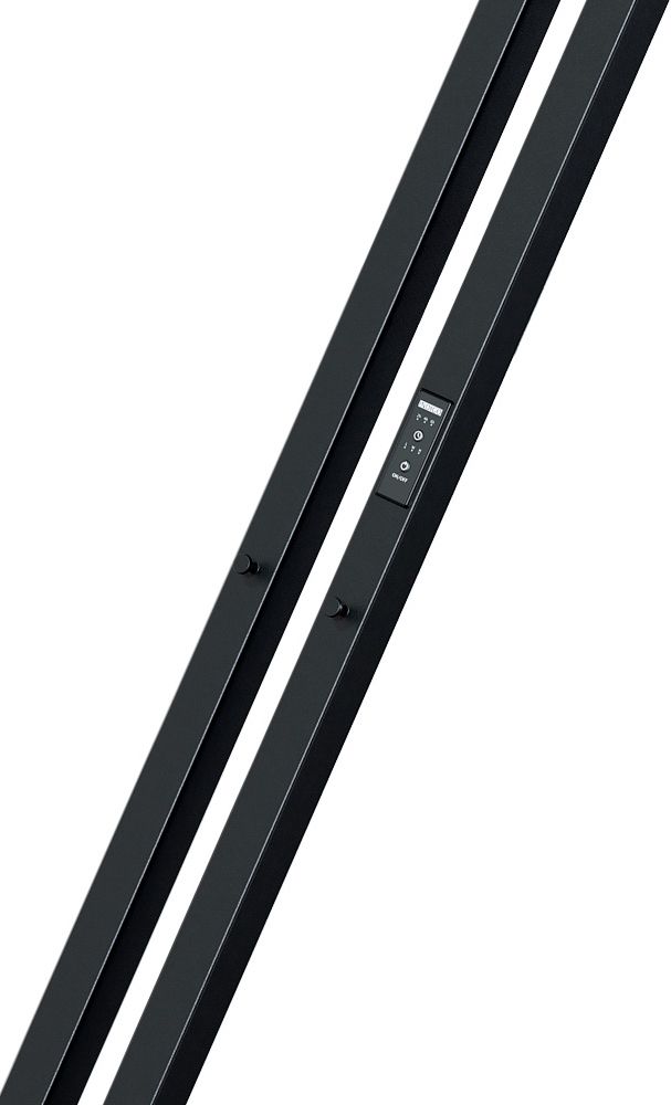 Электрический полотенцесушитель вертикальная лесенка INDIGO Style 2 PRO (el) 120/8 Черный муар фото#4