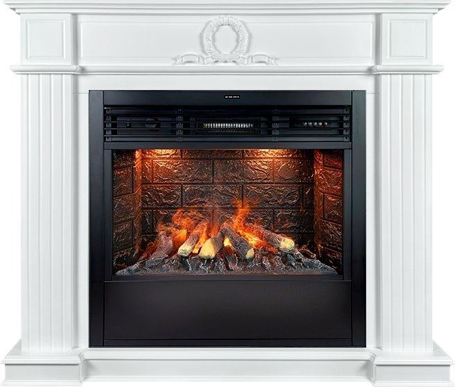 Электрокамин Royal Flame Modena Design бьянко белый с очагом B800RF 3D