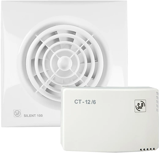 Вытяжка для ванной Soler & Palau SILENT-100 CZ 12V + CT-12/14 R RE+