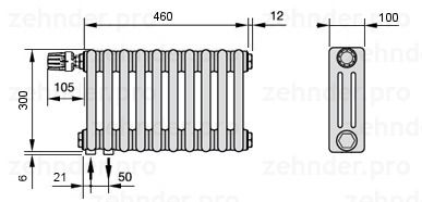 Радиаторы отопления Zehnder серии 3180 - Стальные трубчатые радиаторы отопления Zehnder
