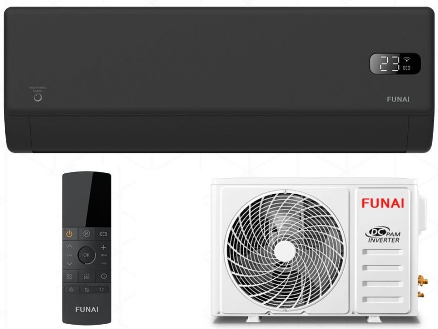 Настенные кондиционеры Funai серии AKOYA NERO Inverter