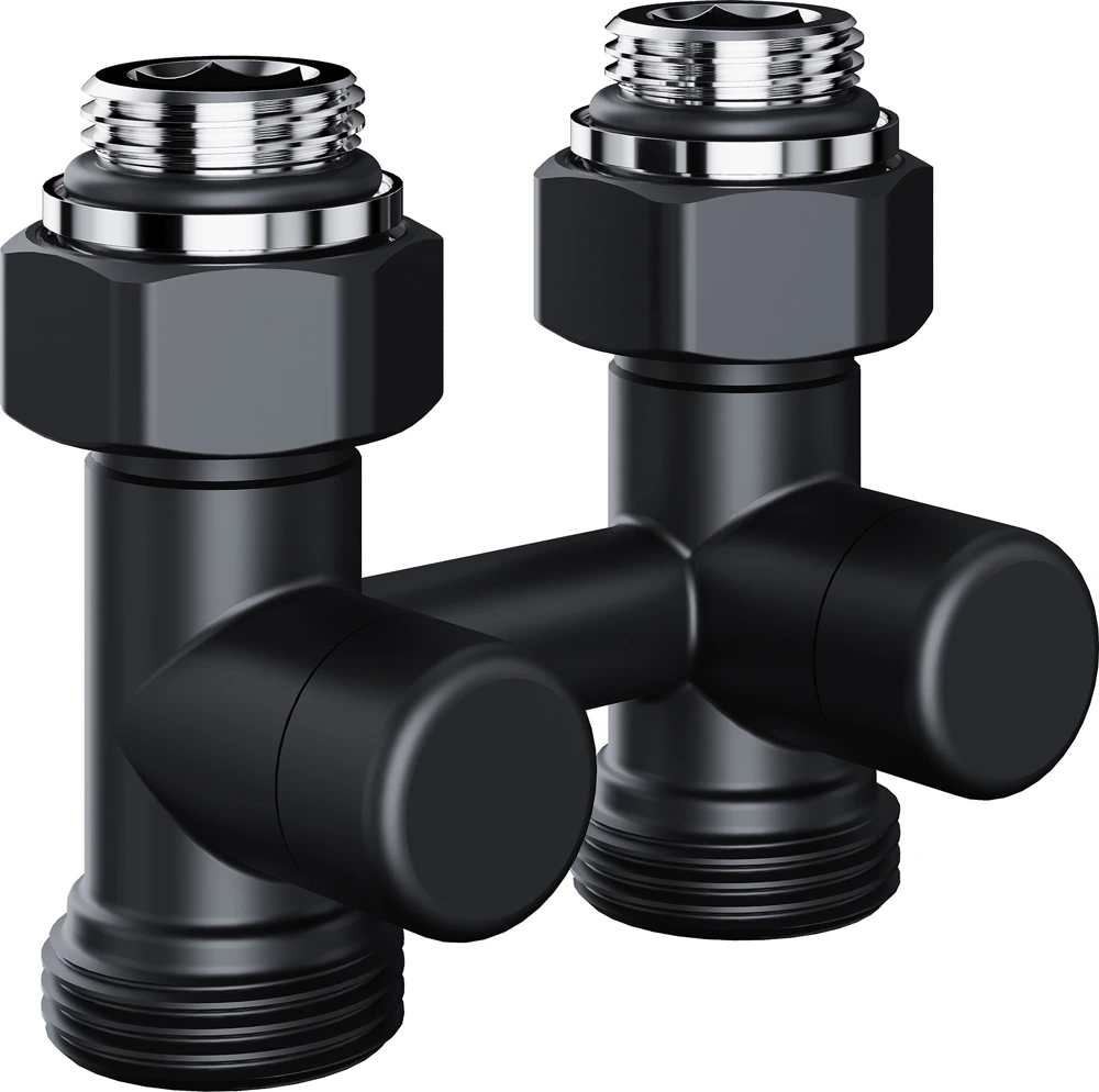 Узел нижнего подключения Royal Thermo Design 1/2"х3/4" EK (черный), прямой