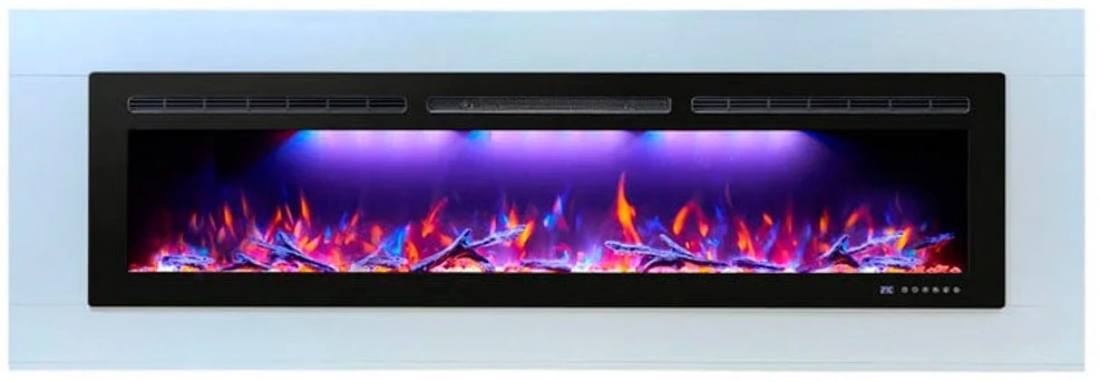 Линейный электрокамин InterFlame Адажио белый с очагом FreeSpace 75