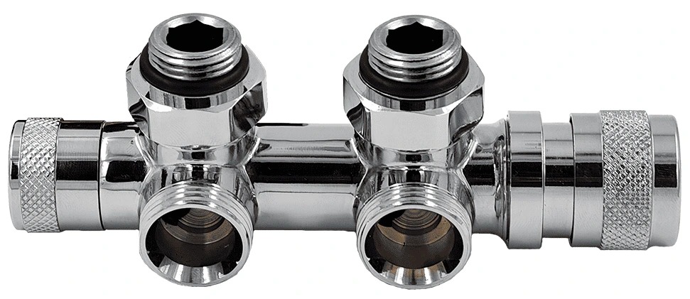 Узел нижнего подключения Primoclima Lunar угловой 1/2"х3/4"Е Хром, левый