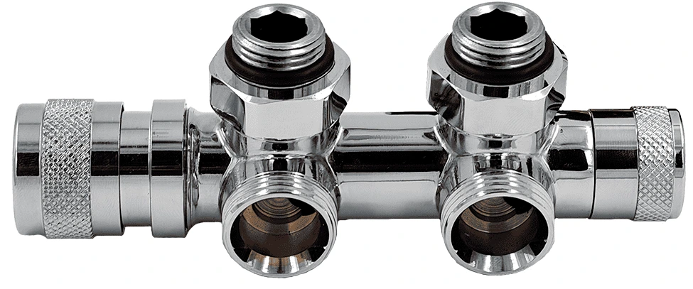 Узел нижнего подключения Primoclima Lunar угловой 1/2"х3/4"Е Хром, правый