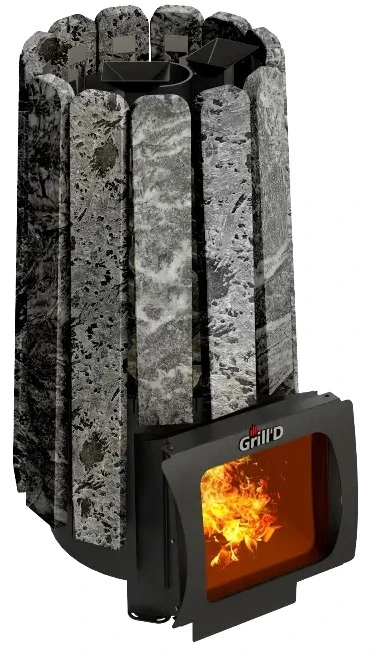 Дровяная печь Grill'D Cometa Vega 180 Short Window Max Stone Pro