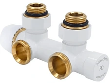 Узел нижнего подключения Primoclima Thermolink угловой 1/2"х3/4" Белый, правый