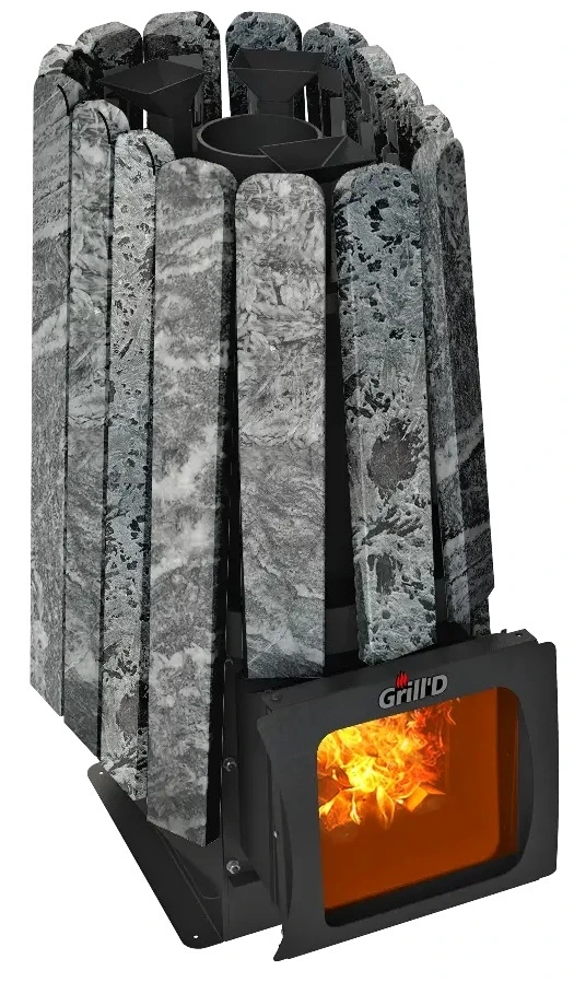 Дровяная печь Grill'D Cometa Vega 350 Short Window Max Stone Pro