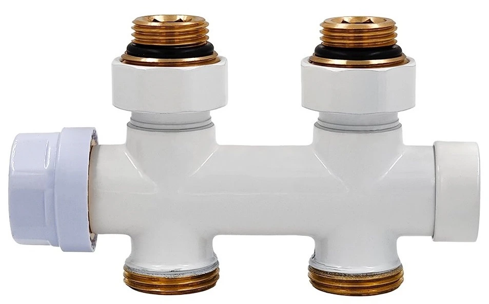 Узел нижнего подключения Primoclima Thermolink прямой 1/2"х3/4" Белый