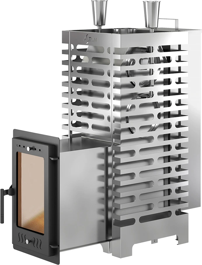 Дровяная печь ASTON 24 INOX (310М) Long АКВА
