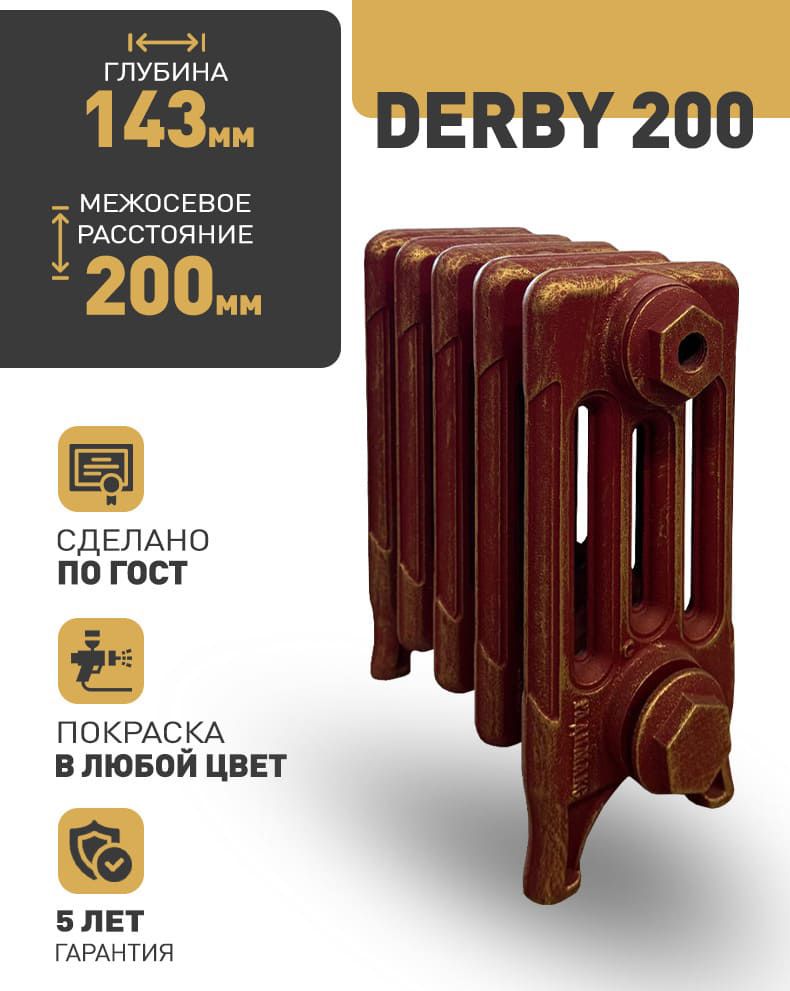 Чугунный радиатор Радимакс DERBY 200 1 секция фото#2