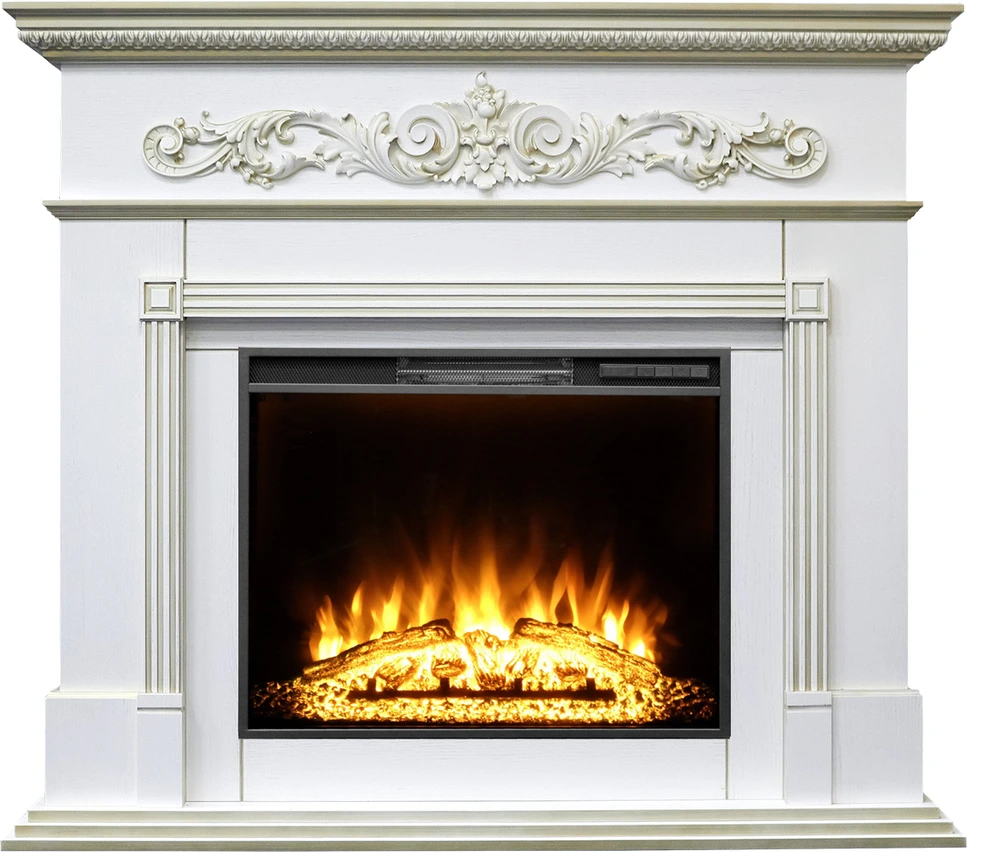 Электрокамин Real-Flame BEETHOVEN 25,5/26 WT-519G с очагом AQUAMARINE 26