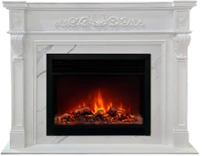 Электрокамин Real-Flame MOZART 26 WT-P511 с очагом MOONBLAZE DELUXE BL