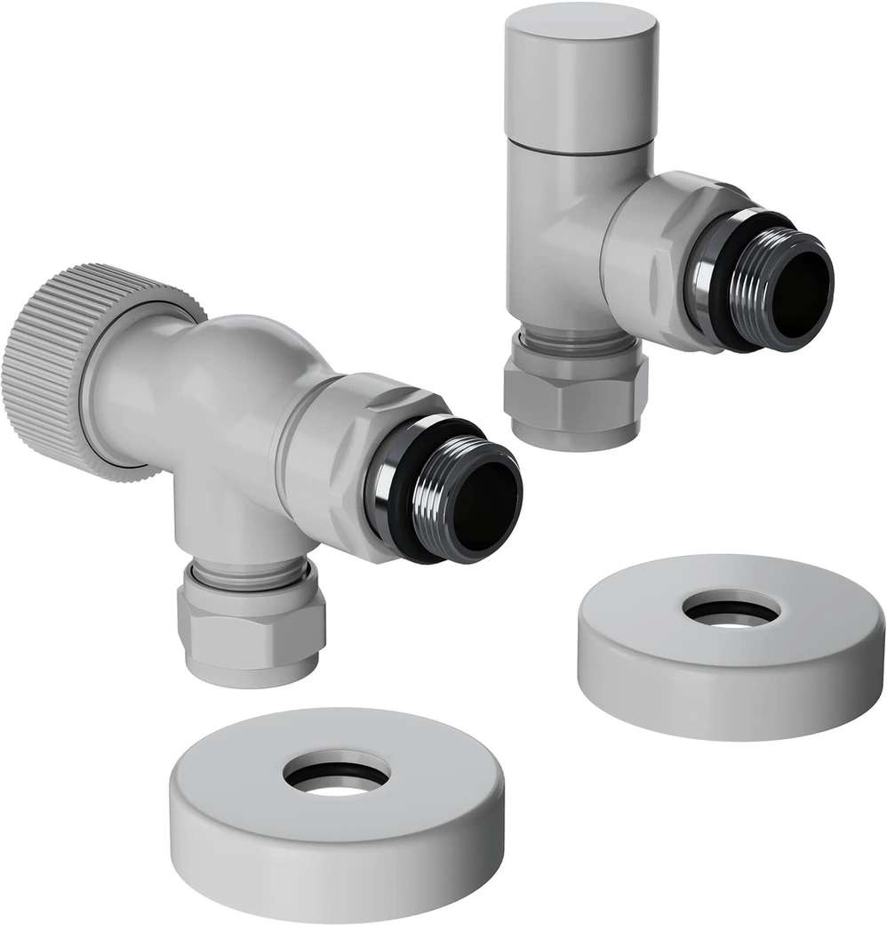 Термостатический вентиль Royal Thermo DESIGN PRO осевой М30х1,5 1/2" (белый)