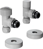 Термостатический вентиль Royal Thermo DESIGN PRO угловой М30х1,5 1/2" (белый)