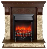 Электрокамин InterFlame Брайт Ясень Абано с очагом Fobos LUX/BLACK