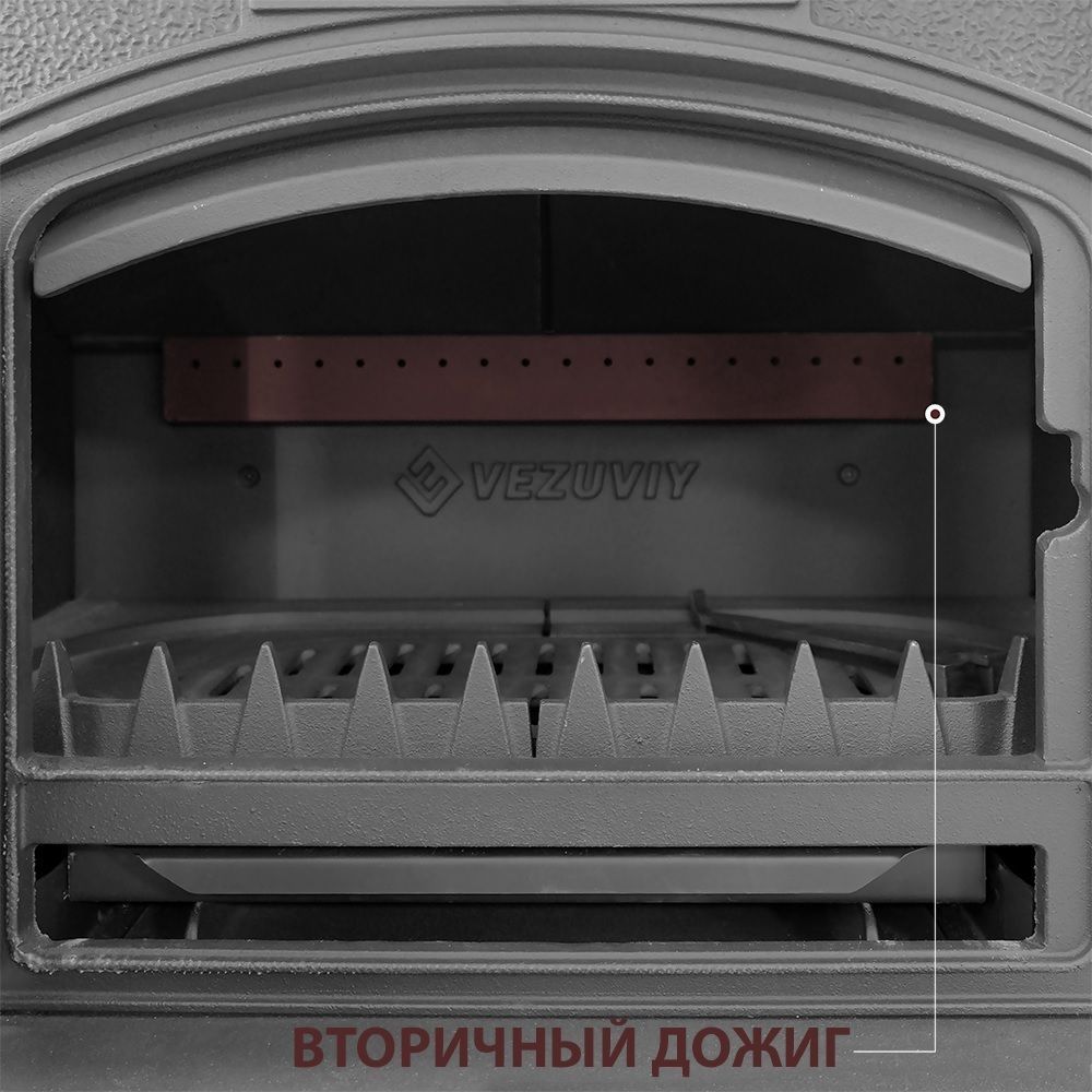 Дровяная печь Везувий KZ-14Р Антрацит фото#4