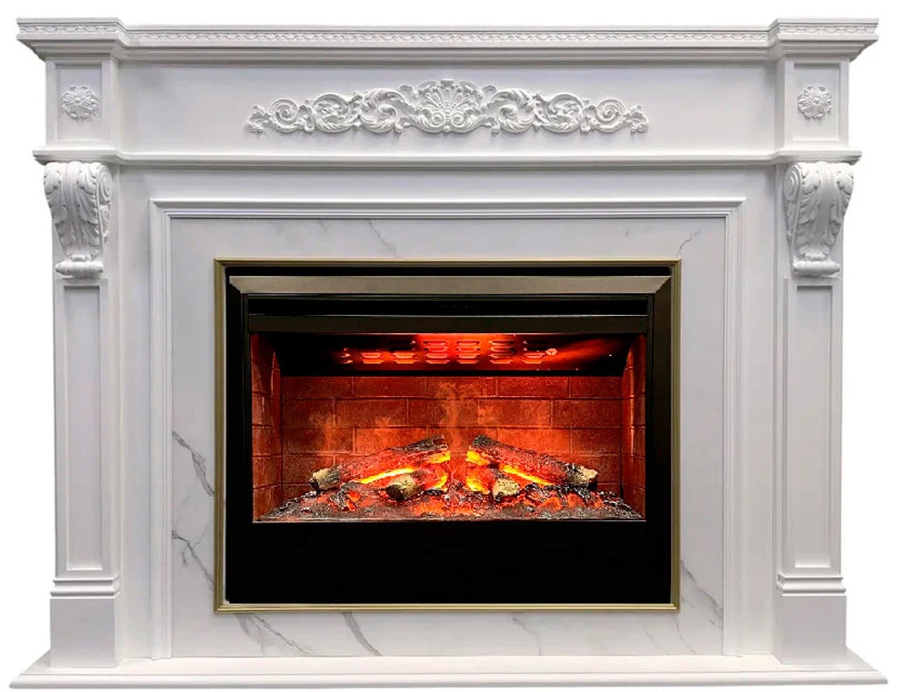 Электрокамин Real-Flame MOZART 26 WT-P511 с очагом 3D HELIOS 26